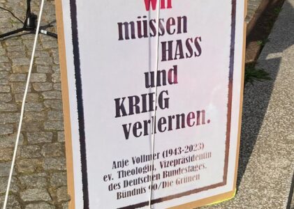 Mahnwache am 19.12.25, Kulturkirche